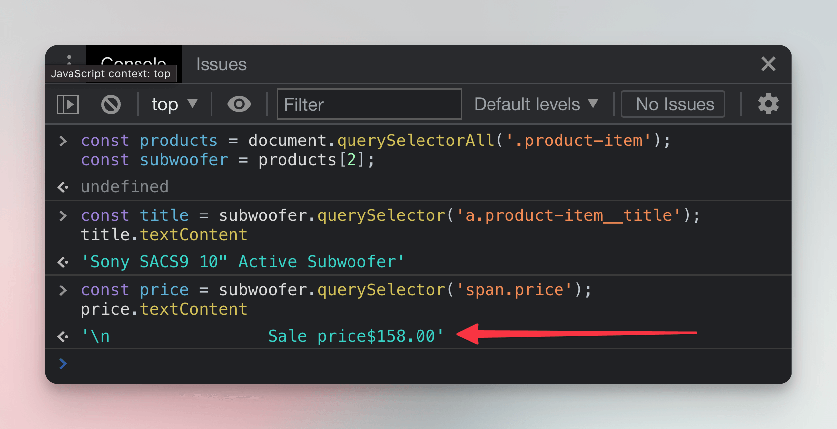 Extracting product price