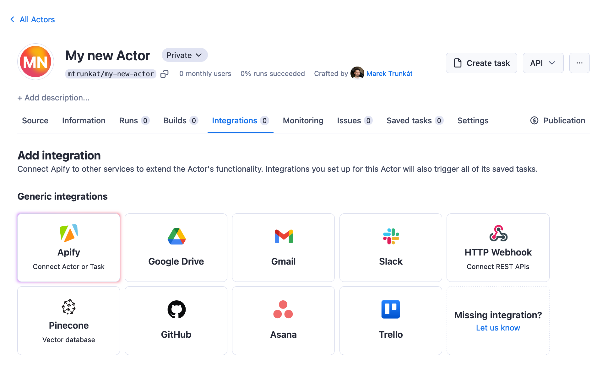 Integration-ready Actors